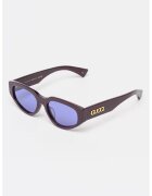 Gucci Ochelari de soare cu logo-uri laterale - Auriu/Violet pruna