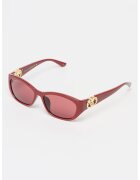 Gucci Ochelari de soare rotunzi cu lentie uni - Visiniu
