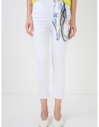 GUESS Blugi crop cu esarfa - Alb