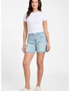 GUESS Blugi scurti cu aspect decolorat - Albastru pastel