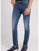 GUESS Blugi skinny cu aspect decolorat Chris - Albastru prafuit/Alb murdar