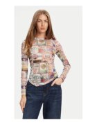 GUESS Bluza cu imprimeu si maneca lunga