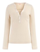 GUESS Bluza cu striatii si fenta cu nasturi - Crem