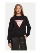 GUESS Bluza de trening cu amestec de bumba organic si imprimeu logo