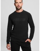 GUESS Bluza de trening cu decolteu la baza gatului - Negru
