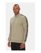 GUESS Bluza de trening cu dungi logo pe maneci si fermoar -