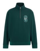 GUESS Bluza de trening cu fermoar scurt - Verde
