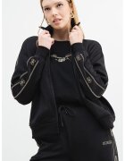 GUESS Bluza de trening cu fermoar si imprimeu logo discret - Negru