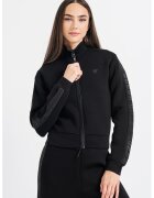 GUESS Bluza de trening cu fermoar si logo - Negru