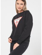 GUESS Bluza de trening cu imprimeu logo - Negru/Rosu stins/Alb optic