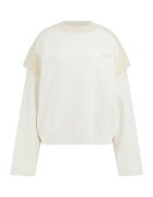 GUESS Bluza de trening cu segmente tricotate - pentru fitness - Alb murdar
