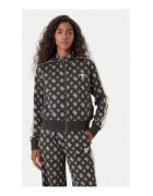 GUESS Bluza de trening din amestec de poliester cu model logo si fermoar lung - Verde
