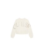 GUESS Bluza de trening din bumbac cu logo supradimensionat din strasuri