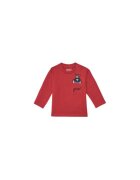 GUESS Bluza din bumbac organic cu buzunar pe piept si aplicatie urs brodata
