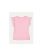 GUESS Bluza din bumbac organic cu detaliu logo - Roz