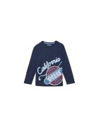 GUESS Bluza din bumbac organic cu maneci lungi si model logo