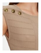 GUESS Bluza din tricot cu nasturi decorativi pe umeri si striatii - fara maneci