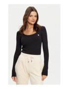 GUESS Bluza din viscoza cu maneci lungi
