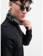 GUESS Bluza polo slim fit - Negru