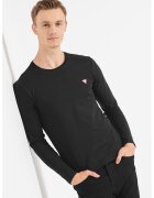 GUESS Bluza slim fit cu logo discret - Negru