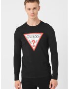 GUESS Bluza slim fit de bumbac cu imprimeu logo - Rosu/Alb/Negru