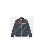 GUESS Bluza sport cu fermoar si imprimeu monogram