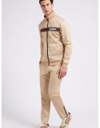 GUESS Bluza sport cu fermoar si logo - pentru fitness - Rosu/Negru/Maro nisip