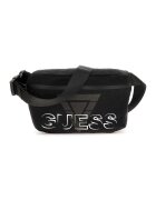 GUESS Borseta cu imprimeu logo Venezia - Negru/Alb optic