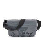 GUESS Borseta cu imprimeu logo Venezia - Negru/Gri deschis