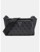 GUESS Borseta din piele ecologica cu model logo - Negru