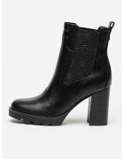 GUESS Botine Chelsea de piele ecologica Nealle - Negru