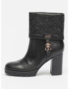 GUESS Botine cu logo in relief Neadla - Negru