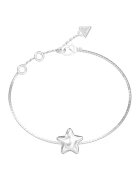 GUESS Bratara cu logo stea - Argintiu