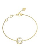 GUESS Bratara din otel inoxidabil cu talisman decorat cu cristale - Auriu