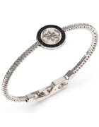 GUESS Bratara Rebel Knight cu cristale JUMB05080JWST - Argintiu