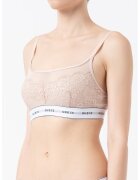 GUESS Bustiera de dantela cu bretele ajustabile - Maro nisip
