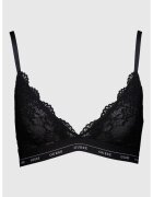 GUESS Bustiera de dantela cu bretele ajustabile - Negru