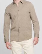 GUESS Camasa barbati - bej - 100% bumbac