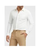 GUESS Camasa barbati - Poliamida - Slim fit - Crem - Crem