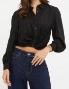 GUESS Camasa crop din vascoza
