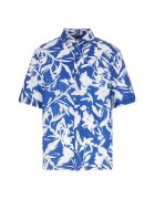 GUESS Camasa cu imprimeu tropical - Albastru royal/Alb murdar