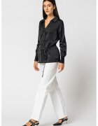 GUESS Camasa de satin cu cordon in talie - Negru
