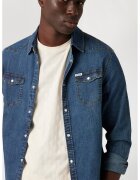 GUESS Camasa din denim cu buzunare aplicate - Albastru inchis