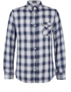 GUESS Camasa slim fit in carouri - Gri/Albastru