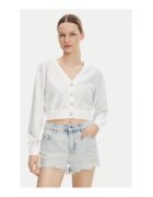 GUESS Cardigan crop cu nasturi si model uni