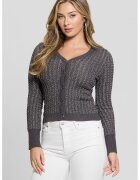 GUESS Cardigan cu decolteu in V si nasturi - Gri inchis