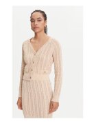 GUESS Cardigan de bumbac cu decolteu in V