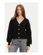 GUESS Cardigan relaxed fit din amestec de viscoza cu nasturi bijuterie si decolteu in V