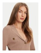 GUESS Cardigan tricotat din amestec de viscoza cu striatii si revere