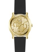 GUESS Ceas analog cu cristale - Auriu/Negru